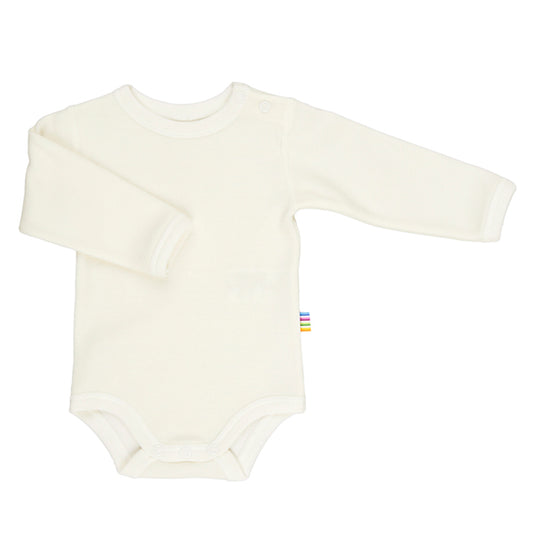 Body langarm Wolle/Baumwolle Natur