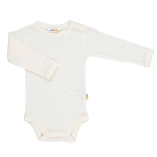 Body langarm Wolle/Seide Natur